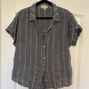 Anthropologie - Cloth & Stone Black and White Casual Button Down Shirt